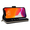 For iPhone 12 / 12 Pro Nine-card Slots Zipper Wallet Bag Leather Phone Case(Black)