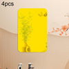 4pcs 42cm x 27cm Round Corner Models Rectangle Acrylic Mirror Stereo Wall Stickers(Gold)