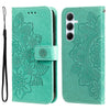 For Samsung Galaxy A36 5G / A56 5G Seven-petal Flowers Embossing Leather Phone Case(Green)