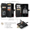 For Samsung Galaxy S25 Ultra 5G CaseMe C30 Card Slots Zipper Wallet Leather Phone Case(Black)