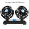 Car Fan Portable Mini Adjustable Car Double-Headed Electric Fan, Colour: Blue USB Universal