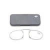 Pince-nez Reading Glasses Frameless Magnifying Glasses, Degree: +100(Grey)