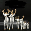 Simulation Deer Home Ornaments Plush Christmas Deer Doll Holiday Decorations, Size:24x24cm, Specification:Straight Head