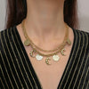 N2211-4 Double-layer Moon Female Necklace Simple Multi-Pendant Necklace