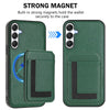 For Samsung Galaxy A24 4G CX01 Detachable Magsafe Magnetic Card Bag Phone Case(Peacock Green)
