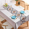 PVC Waterproof Oil-proof Embroidery Yarn Tablecloth, Size: 120x170cm(Ethnic Beige)