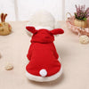 Dog Bunny Ears Costume, Red, XS - Soft Fleece