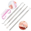Stainless Steel Double Head Dead Skin Scissors Set, Specification: Set F