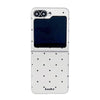 For Samsung Galaxy Z Flip6 5G Mirror Polka Dot PC Folding Phone Case(Black)