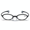 Portable Magnifying Glass Presbyopic Glasses Silicone Anti-Blue Light Reading Glasses, Degree: +250(Black)