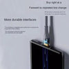 2pcs PD30W USB-C / Type-C to 8 Pin Transparent 3A Fast Charging Data Cable, Length: 1m(Black)