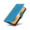 For Redmi K70 / K70 Pro Embossed Butterfly Flowers Leather Phone Case(Blue)