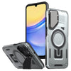 For Samsung Galaxy A15 Shield Frame Holder MagSafe Phone Case(Grey)