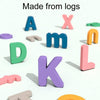 English Letter Word Spelling Learning Toy Wooden Puzzle Practice Cards(Green Box)