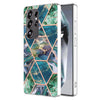For Samsung Galaxy S25 Ultra 5G Electroplating Splicing Marble TPU Phone Case(Blue Green)