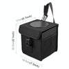 FUNADD Portable Folding Car Back Seat Hook Garbage Can Car Storage Box (Black)