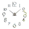 Creative DIY Acrylic Clock Home Digital Wall Clock(Gold)