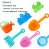 13pcs/Set Children Beach Toys Set Large Sand Shovel Bucket Sand Digging Tools Hourglass, Color: Blue Lace Barrel