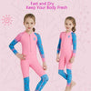 DIVE & SAIL LS-18822 Children Diving Suit Outdoor Sunscreen One-piece Swimsuit, Size: M(Girl Pink)