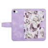 For iPhone SE 2024 Floral Pattern Leather Phone Case with Lanyard(Light Purple)
