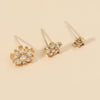 DZ-509 Simple Small Drilling Lug Clip Geometric Zircon Earrings