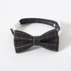Grey Cat & Dog Bow Tie Collar, Adjustable S (17-32cm)