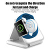 Folding 3 In 1 Wireless Charger For iPhone, Galaxy, Huawei, Xiaomi, LG, HTC and Other QI Standard Smart Phones (White)