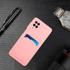 For Samsung Galaxy A12 5G Card Slot Design Shockproof TPU Protective Case(Pink)