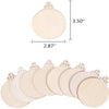 10pcs/Set Wood Chip Hand-Painted Christmas Tree Props Christmas Pendants, Size: 9x7.6cm