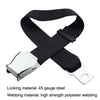 Two Point Aircraft Buckle Adjustable Seat Belt Extended Band(Gray)
