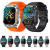 K57 Pro 1.96 Inch Bluetooth Call Music Weather Display Waterproof Smart Watch, Color: Silver Leather