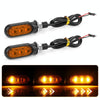 2pcs 12V 3LEDs Motorcycle Mini Water Turn Signal Light (Yellow)
