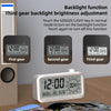 Visual Timer Alarm Clock Dual Display LCD Time Reminder(White)