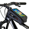 WILD MAN M90 EVA Hard Shell Mountain Bike Mobile Phone Touch Screen Waterproof Front Beam Bag(Black Gray)
