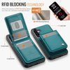 For Samsung Galaxy A36 JEEHOOD J06 British Style RFID MagSafe Card Bag PU Phone Case(Green)