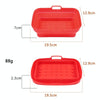 Air Fryer Grill Mat High Temperature Resistant Silicone Baking Tray, Specification: Rectangular Dot Red