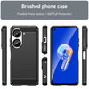 For Asus Zenfone 10 Brushed Texture Carbon Fiber TPU Case(Black)
