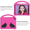 For iPad 10.2 2021 / 2020 / 2019 EVA Flat Anti Falling Protective Case Shell with Holder(RoseRed)