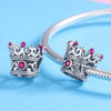S925 Sterling Silver Red Crown Beads DIY Bracelet Accessories
