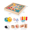 Children Wooden Multifunctional Parent-Child Interactive Puzzle Board Toy, Set Specification: 8 In 1 Chess