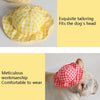 Pink Grid Dog & Cat Summer Sun Hat, M (30-50cm)