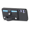 For Samsung Galaxy S25+ 5G Wristband Kickstand Wallet Back Phone Case with Tool Knife(Black)