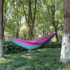 DR001 Outdoor Single Leisure Parachute Cloth Hammock Indoor Swing(Purple + Dark Green)