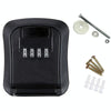 Wall Mounted Key Safe Box - 4 Digit Combination Lock - Black