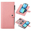 For iPhone 13 ViLi GBS Series MagSafe Magnetic RFID Leather Flip Phone Case(Pink)