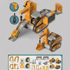 4 in 1 DIY Assembled Engineering Vehicle Rail Sliding Car Electric Version