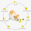 Interactive Cat Turntable Toy with Suction Cup (Yellow)