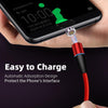 ENKAY 2 in 1 5A USB to Type-C + 8 Pin Magnetic Fast Charging Data Cable with LED Light, Length: 1m(Blue)