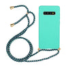 For Galaxy S10 Plus Wheat Straw Material + TPU Protective Case with Lanyard(Green)