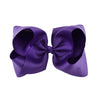 5 PCS 6 Inch Colorful Kids Girls Big Solid Ribbon Hair Bow Clips(26)